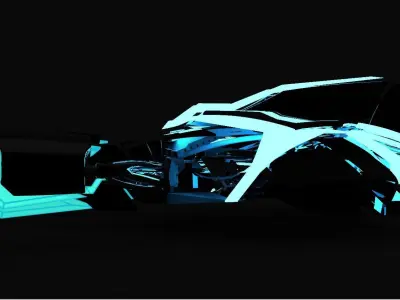 THE BAT 3D Model Unmanned Concept 3D model