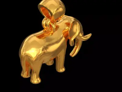 Elephant pendant free Free 3D print model