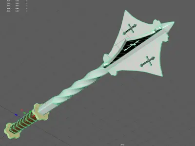 greek mace Low-poly 3D model