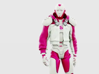 CYBORGTOPIA B-5  Rigged for Unreal Engine - Unity - MIXAMO 3D model