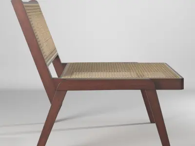 Rattan Lounge Chair Free 3D model