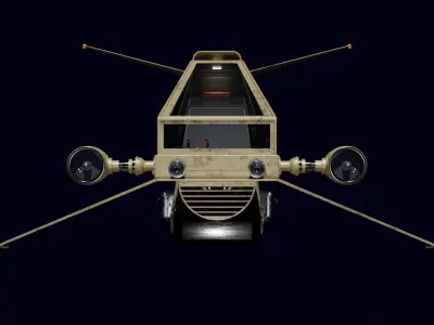 Starship flying car 3D model