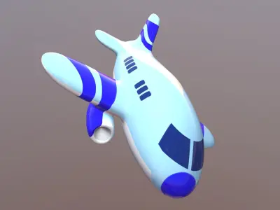 Cartoon airplane  3D model