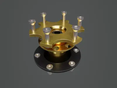 Quick Release Bolt-On Boss 01 Low-poly 3D model