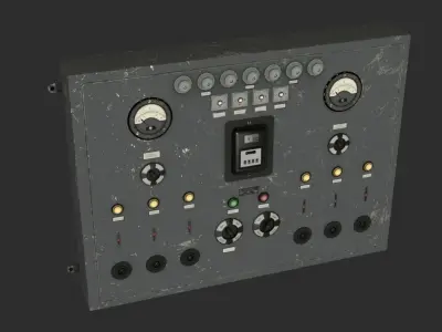 German Power Unit 6 Transmitters WWII Low-poly 3D model