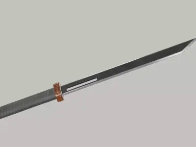 Tactical Katana Low-poly 3D model