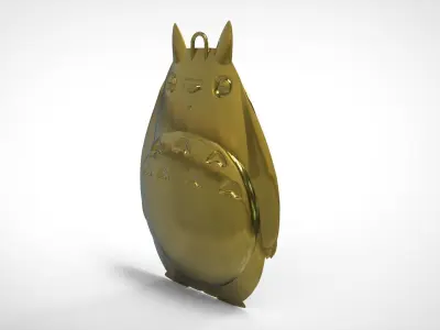 totoro gold figurine 3D print model