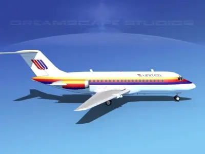 Douglas DC-9-15 United 2 3D model
