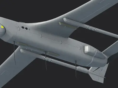 RQ-21 military unmanned aerial vehicle Low-poly 3D model