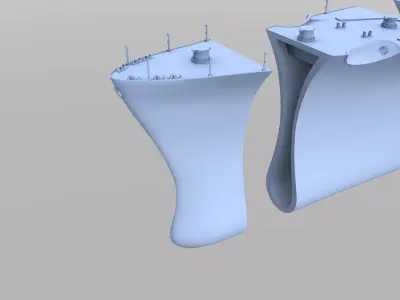 Battleship RN Roma Hull - Commercial license - 1-200 scale 3D print model