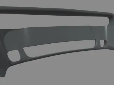 Front Bumper Dodge Challenger Low-poly 3D model