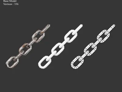 Medieval Essentials Chain Building Set Low-poly 3D model