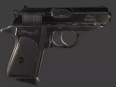 Walther PPK S 380 Low-poly 3D model