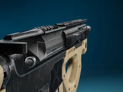 CQR Gen 1 - Game-Ready Weapon Low-poly 3D model