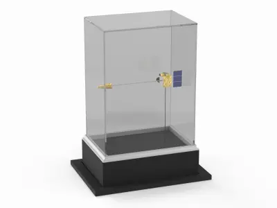 Exhibit of Multifunctional Satellite with Solar Panels 3D model