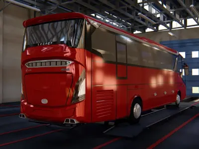 Indonesian bus Laksana All new Legacy SR2 Free 3D model