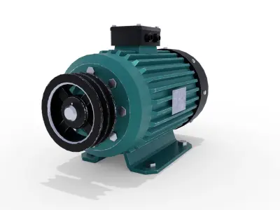 Electric Motor 5 Low-poly 3D model