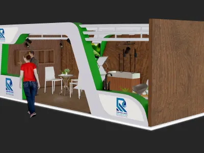 400x900 Booth Design 3D Project File Free Download Free low-poly 3D model
