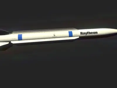 Peregrine Missile Low-poly 3D model