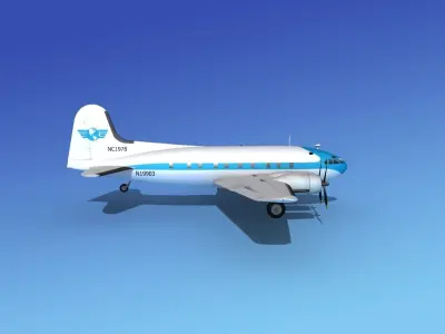 Boeing 307 Stratoliner IA 3D model