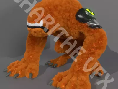Ben 10 wildmutt low poly 3d model Free low-poly 3D model