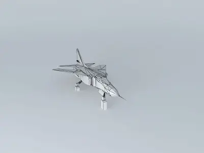 Mig 23ML podstavec 1 SLP ČB Free 3D model