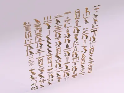 Egyptian Symbols - 005 Low-poly 3D model