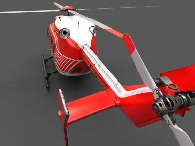 EC145 Helicopter Low-poly 3D model