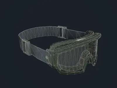 Military Gear Equipment Goggles Game Ready Low-poly 3D model
