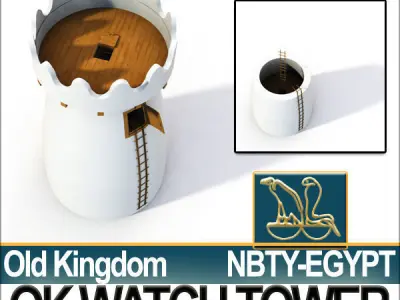 Ancient Egyptian Old Kingdom Watch Tower 3D model