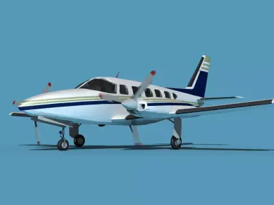 Piper PA-31-350 Navajo Chieftain V11 3D model