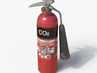 Fire extinguisher Low-poly 3D model