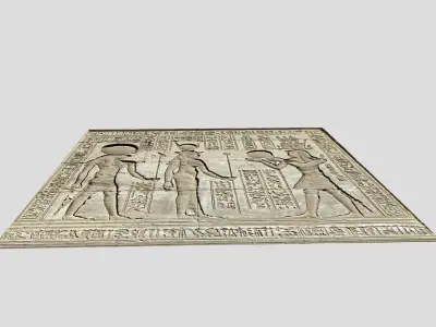 Ancient Egypt Carvings-Dendera Low-poly 3D model