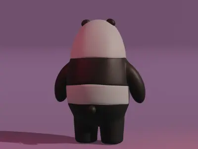 Panda bear 3D model