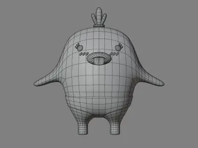 Cartoon little cute Duck 3D model 3D model