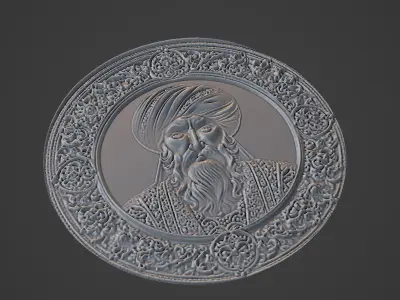Tamerlane Medallion 3D print model