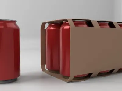 Beverage Branding Package No11 6Pack Free low-poly 3D model