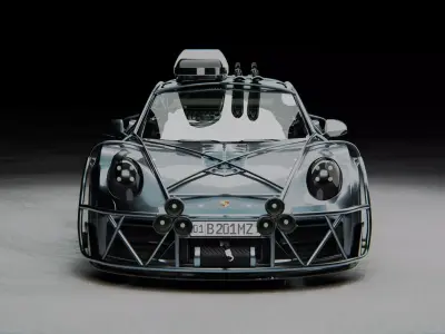 Porsche Carrera Tuned Free low-poly 3D model