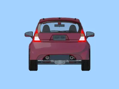 2016 Nissan Versa NOTE SR Toon Shaded Free 3D model