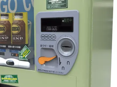 Japanese Vending Machine Light Green Low-poly 3D model