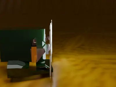 Digital LED Clock Low Poly 3D Model Low-poly 3D model