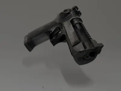 High-Quality 3D Model of Desert Eagle  Low-poly 3D model