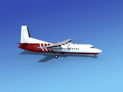 Fokker 50 Corporate 3 3D model
