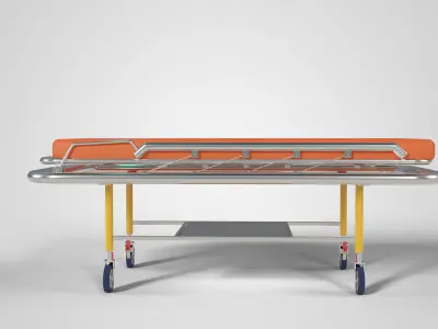 Ambulance Stretcher Low-poly 3D model