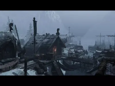 Viking Village Environment Megapack Modular with Interiors Low-poly 3D model