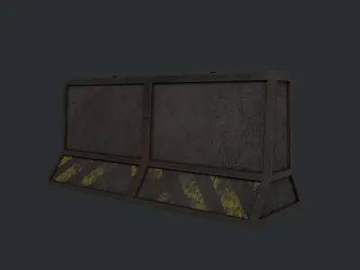 Concrete Barrier RoadBlock Barricade 3D Model Collection