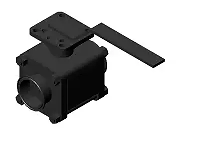 Sanitary Ball Valve OD 2-1-2 in 3D model