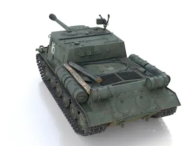 ISU-122S - 16 - Soviet Assault Gun 3D model