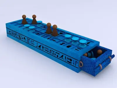 Ancient Egyptian Game of Senet 3D model