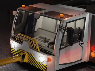 Aircraft Pushback Vehicle - Goldhofer F396 Low-poly 3D model